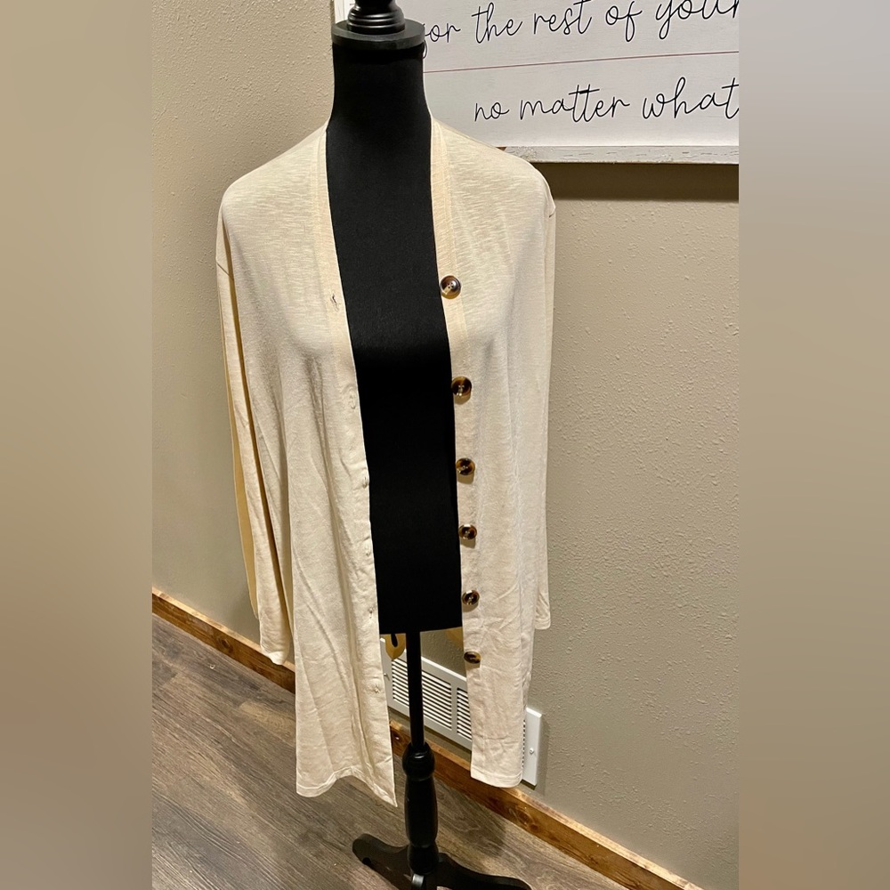 Lightweight Button Cardigan